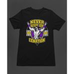 Bumeta John Cena Never Give Up Motivasyon Unisex Tişört T-Shirt - Siyah - XL