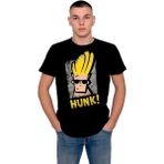 BUMETA Johnny Bravo Yakışıklı Güçlü Tişört T-Shirt - XS - Siyah
