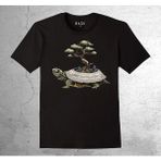 BUMETA Kareta Karetta Kaplumbağa Doğa Ağaç Kabuk Ev Tosbağa Tişört Çocuk T-Shirt - 11 - 12 Yaş - Siyah