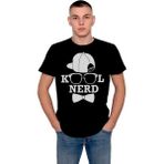 BUMETA Kool Nerd Havalı Inek Gözlük Papyon Kep Tişört T-Shirt - XL - Siyah
