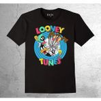 BUMETA Looney Tunes Çizgi Film Tazz Bugs Bunny Duffy Duck Tişört Çocuk T-Shirt - 7 - 8 Yaş - Siyah
