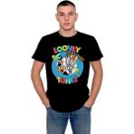 BUMETA Looney Tunes Çizgi Film Tazz Bugs Bunny Duffy Duck Tişört T-Shirt - XL - Siyah