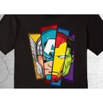 BUMETA Marvel Süper Kahramanlar Tişört Çocuk T-Shirt - 5 - 6 Yaş - Siyah