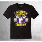 BUMETA Never Give Up John Cena Tişört Çocuk T-Shirt - 1 - 2 Yaş - Siyah