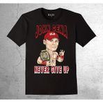 BUMETA Never Give Up John Cena Tişört Çocuk T-Shirt - 5 - 6 Yaş - Siyah