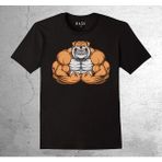 BUMETA Pitbull Bulldog Gym Fitness Bodybuilding Sporcu Köpek Tişört Çocuk T-Shirt - Siyah - 1 - 2 Yaş