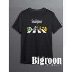 BUMETA Pokemon Pikachu Charizard Squirtle Bulbasaur Balbazar Tişört Unisex T-Shirt - Siyah - XL