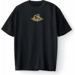Bumeta Rubik Zeka Küpü Erimiş Kombinasyon Oversize Unisex Tişört T-Shirt - Siyah - 2XL