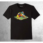 BUMETA Rubik Zeka Küpü Kombinasyon Tişört Çocuk T-Shirt - 7 - 8 Yaş - Siyah