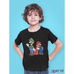 Bumeta Super Mario Lugi Ateri Game Çocuk Tişört T-Shirt - Siyah - 3 - 4 Yaş