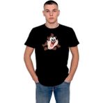 BUMETA Taz Mania Tazmanya Canavarı Monster Çizgi Film Tişört T-Shirt - 2XL - Siyah