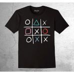 BUMETA Xox Playstation Ps4 Ps5 Üçgen Kare Yuvarlak Çarpı Tişört Çocuk T-Shirt - 7 - 8 Yaş - Siyah