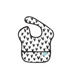 Bumkins Hearts Superbib Kolsuz Unisex Bebek Mama Önlüğü - Beyaz