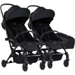 Bumprider Connect³ İkiz Bebek Arabası / Black - Black & Yan Düzenleyici Çanta Hediyeli