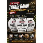 BUMY 3 ADET BEYAZ Tamir İzolasyon Bandı 48 Mm X 10 METRE Duct Tape Su Geçirmez Sızdırmazlık Takviye Bantı