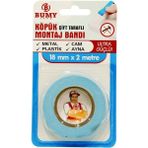 Bumy Taraflı Köpük Montaj Bandı 18 mm x 2 mt - İç ve Dış Mekan Kullanıma Uygun