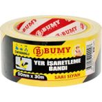 Bumy Yer Işaretleme Bandı Sarı - Siyah / 50 mm x 30 mt