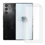 BUNALFaa ZTE nubia Red Magic 10 Pro+ (6,85 inç) için sertleştirilmiş cam (3 set), 9H sertlikte ekran koruyucu folyo, çizilmez, parmak izi bırakmaz, sertleştirilmiş cam koruyucu cam, sertleştirilmiş