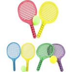 Bundeba 24 Adet Oyuncak Plastik Tenis Raketi Karne Hediyesi Okul Öncesi Doğum Günü Hediyelik 16 cm Mini Boy - Renkli