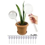 Bundeba Plastik Saksı Suluğu Top Çiçek Sulama Aparatı 12 Adet Yuvarlak Bitki Sulama Damlama Şeffaf Suluk