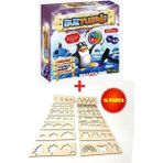 Bundera Buz Tuzağı Penguen Düşürme + Montessori El Kası Geliştirme ve Çizgi, Sayı ve Şekil Çalışmaları 2li