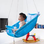 Bundera Kids Bebek Uyku Salıncağı Çocuk Ahşap Hamak Beşik Salıncak Minderli Yatak Seti - Sarı