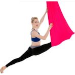 Bundera Smart Yoga Fly Hamağı Yer Çekimsiz Egzersiz Denge Spor Aleti Cadillac Fitness Pilates Hava Akrobasi - Kırmızı