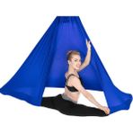 Bundera Smart Yoga Fly Hamağı Yer Çekimsiz Egzersiz Denge Spor Aleti Cadillac Fitness Pilates Hava Akrobasi - Koyu Mavi
