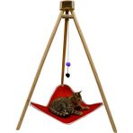Bundera Tripod Kedi Hamağı ve Yatağı - Kırmızı