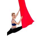 Bundera Yoga Fly Hamağı Kırmızı Tavana Askılı Yer Çekimsiz Fitness Pilates Hava Akrobasi Egzersiz Aleti
