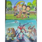 Bundle Island 2 Adet Puzzle Yap Boz (33CM*23CM*40PARÇA) (Robotlar/yıldız Kardeşler Figürlü) - Çok Renkli