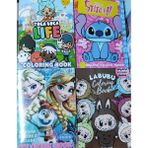 Bundle Island 4 Adet Stickerli Boyama Kitabı (Frozen,labubu,stitch,toca Boca Figürlü) - Renkli