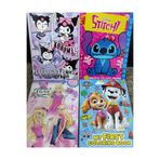 bundle island 4 Adet Stickerli Boyama Kitabı (stitch/barbie/paw patrol/y.kuromi figürlü)