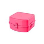 Bune Box 2 Katlı - 4 Bölmeli Beslenme Kabı Kapaklı, Kaşık - Çatallı - Pembe