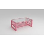Bunelan Gercalan Dikdörtgen Orta Sehpa - Pembe
