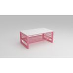 Bunelan Germelan Dikdörtgen Orta Sehpa - Pembe