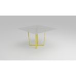 Bunelan Gralan Kare Yemek Masası - Sarı - 120 x 120 x 73