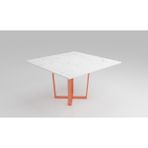 Bunelan Gramlan Kare Yemek Masası - Turuncu - 120 x 120 x 73