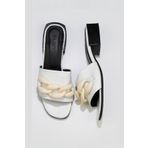 Buneo Shoes 01WU2999 Beyaz Deri Kadın Sandalet