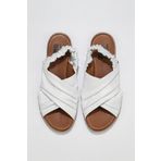 Buneo Shoes 01WU3005 Beyaz Deri Kadın Sandalet