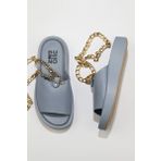 Buneo Shoes 01WU4637 Mavi Deri Kadın Sandalet