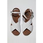Buneo Shoes 01WU7477 Beyaz Deri Kadın Sandalet