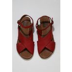 Buneo Shoes 01WU7477 Kırmızı Deri Kadın Sandalet
