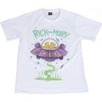 Bunlardan İstiyorum Rick And Morty Spaceship Tişört Beyaz