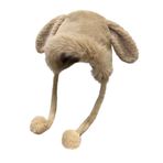 Bunny Ears Kışlık Şapka - Koşu Partisi Cosplay Yürüyüş için Rüzgar Geçirmez Peluş Haki, Çok Renkli, Çok renkli