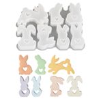 Bunny Silikon Kalıp, Paskalya Tavşanı Silikon Kalıp - 7 boşluk aşk kalp tavşanı sabun kalıbı | Çikolata, fondan, şeker, kurabiye, jöle için silikon paskalya kalıpları