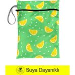 Bunnybons Limon Dilimi - Islak/Kuru Kirli Temiz Kıyafet Mayo Bebek Çamaşır Çantası - Sıvı Geçirmez - Renkli