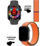 Bunnys Akıllı Saat Apple Iphone Uyumlu Nfc Özellikli Watch 8 Pro Bt Konuşma Özellikli Akıllı Saat Hasır Kordon - 45 mm - Q539 Mavi