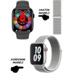 Bunnys Akıllı Saat Xiaomi Uyumlu Nfc Özellikli Watch 8 Pro Bt Konuşma Özellikli Akıllı Saat Hasır Kordon - 45 mm - Gri