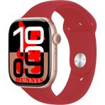 Bunnys Apple iPhone 13 Mini Uyumlu Kırmızı Akıllı Saat WATCH10 2025 Hediyeli Amoled Ekran - 46 mm